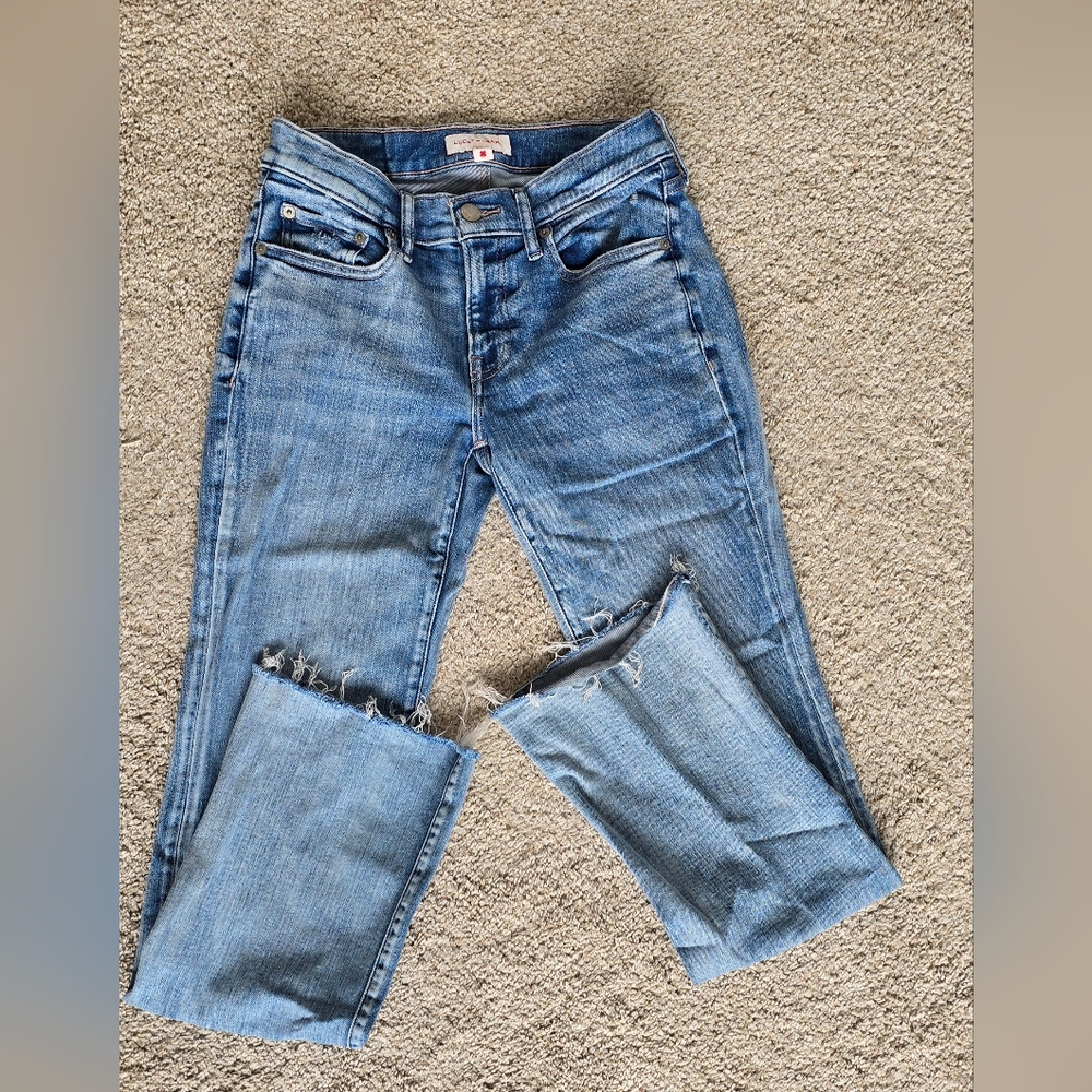 NWOT - Worn once Lucky Women's Distressed Blue Jeans